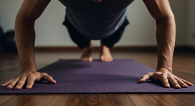 Person doing forearm plank exercise