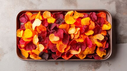 flat lay composition with delicious baked potatoes on light grey background