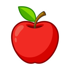 Fototapeta premium Apple 3d illustration vector style with white background