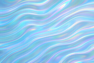 Fototapeta premium Iridescent Wave Pattern with Reflective Liquid Texture