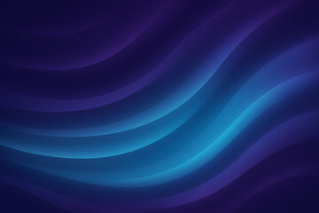 Fototapeta premium Wavy Gradient Flow with Soft Lines in Purple and Cyan