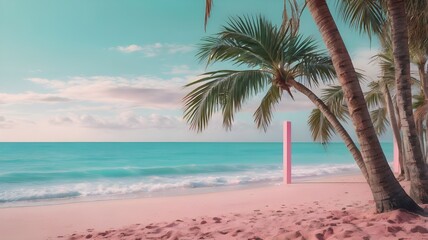 Obraz premium palm tree on the beach
