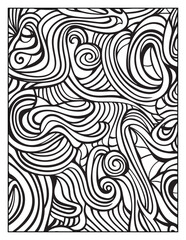 Mindful Patterns Coloring Pages For Adults & Teens,  black and white, line art, illustration, bold and easy coloring page, bold & easy coloring book, stress relief ,coloring book, coloring page