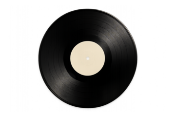 op view of Vinyl record with bank label