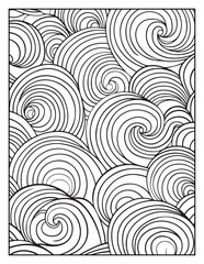 Mindful Patterns Coloring Pages For Adults & Teens,  black and white, line art, illustration, bold and easy coloring page, bold & easy coloring book, stress relief ,coloring book, coloring page
