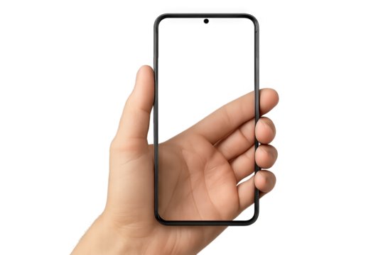 Modern smartphone with transparent screen 