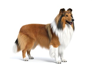 3D Collie, profile view