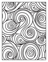 Mindful Patterns Coloring Pages For Adults & Teens,  black and white, line art, illustration, bold and easy coloring page, bold & easy coloring book, stress relief ,coloring book, coloring page