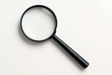 A magnifying glass isolated on a white background