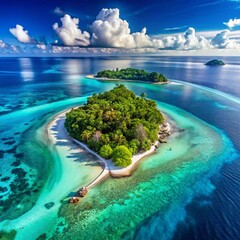 panorama of tropical island