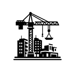 Obraz premium Crane Silhouette