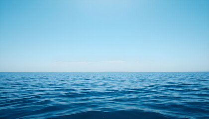 Fototapeta premium Serene blue ocean under a clear sky
