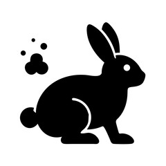 Obraz premium easter bunny silhouette