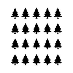 set of trees vector illustration