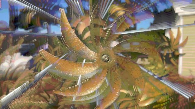 Revolving wind spinner