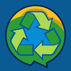 Fototapeta premium RECYCLAGE LOGO VECTORIEL