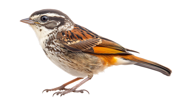 Wild Sparrow Full-Length Pose on Transparent PNG