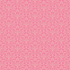 seamless pattern with pink flowers