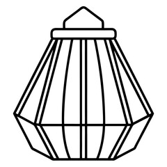 bird cage isolated on white background