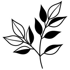 black and white leaves