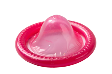 Pink condom on Transparent Background