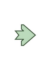 Sage Green Arrow: Geometric Design Element