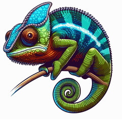 Chameleon Silhouette, Chameleon vector 