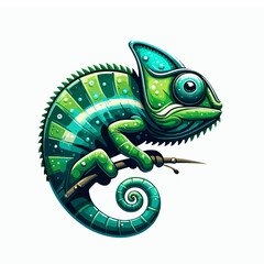 Chameleon Silhouette, Chameleon vector 