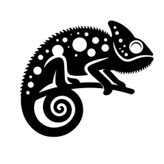 Chameleon Silhouette, Chameleon vector 