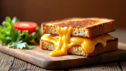 slice of bread with ham