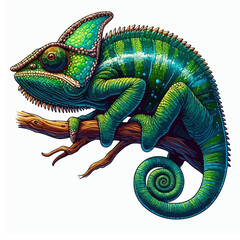 Chameleon Silhouette, Chameleon vector 