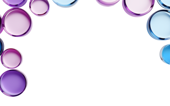 Pastel Circle Frame: Background Texture with Soft Colors on transparent background png