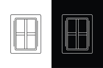 Window icon vector on White Background ,Vector Art Illustration on white background.