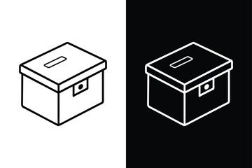 Storage-box icon isolated vector icon illustration on white background.