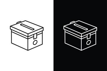 Storage-box icon isolated vector icon illustration on white background.