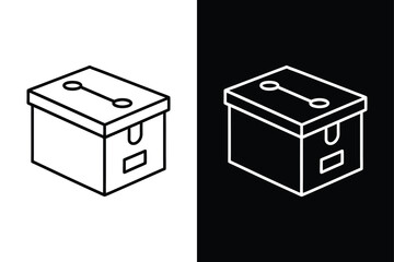 Storage-box icon isolated vector icon illustration on white background.
