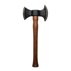Double Bit Axe: Detailed View of a Handcrafted Medieval-Style Axe