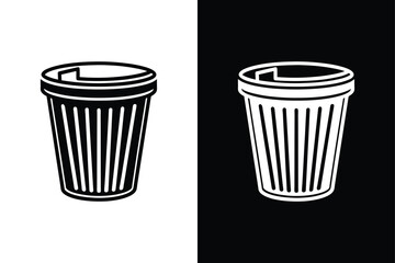 Waste-basket icon isolated vector icon illustration on white background.