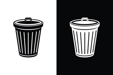 Waste-basket icon isolated vector icon illustration on white background.