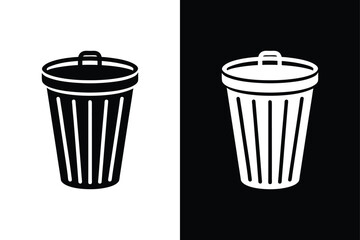 Waste-basket icon isolated vector icon illustration on white background.
