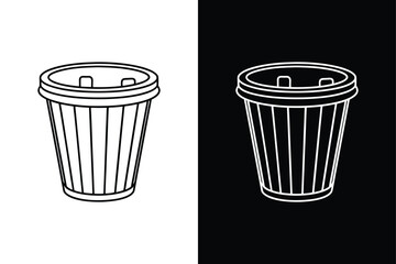 Waste-basket icon isolated vector icon illustration on white background.