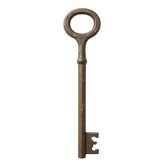 Antique Skeleton Key: Detailed Close-up of a Rustic Metal Key