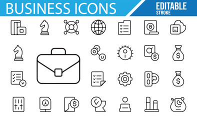 Business Icons for Corporate Use - Finance, Charts, and More