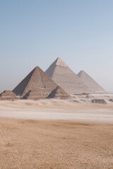 breathtaking view of pyramids of giza showcasing their majestic structure and historical significance
