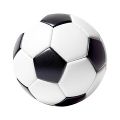 A Round Leather Ball with Hexagonal and Pentagonal Panels for Sport Activities on the Playing Field