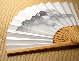 墨絵扇