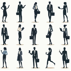 Fototapeta premium Business Professionals Silhouette