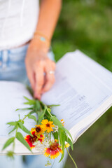 wildflowers in a bible