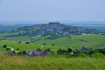 Sancerre Village on a Hill in France, Viewed from Afar – June 9, 2025