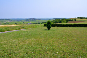 Sancerre Village on a Hill in France, Viewed from Afar – June 9, 2025